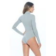 thumbnail image 4 of ACTIVE UNIFORMS Long Sleeve Turtle Neck Body Suit-Breathable Cotton Stretch Leotard (Heather Charcoal, Medium), 4 of 6