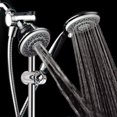 thumbnail image 2 of HotelSpa Instant-Mount Drill-Free Height/Angle Adjustable 30-Setting SpiralFlo 3-Way Shower Head/Handheld Showerhead Slide Bar Combo, 2 of 7