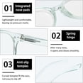 thumbnail image 4 of KOOSUFA Blue Light Blocking Reading Glasses +3.5 Round Women Men Light Weight Eyewear Reader Eyeglasses with Spring Hinge Transparent blue, 4 of 7