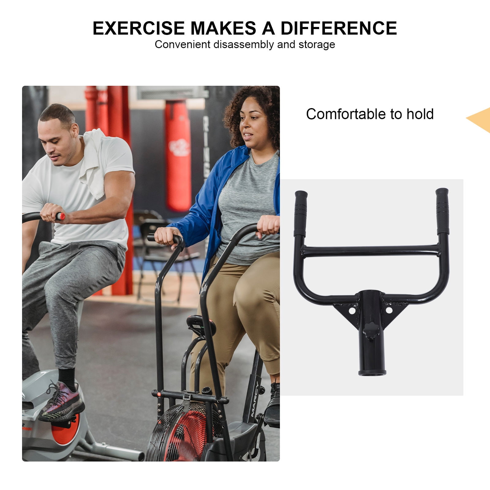 PENIKOKO Black Barbell Handle Gym Equipment for Back Pulling Exercise, Easy to Install Fitness Workout Accessory, 1Pc