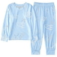 thumbnail image 3 of Girls 2 Piece Pajama Set Cute Print Sleepwear Soft Long Sleeve Top And Pants Matching Nightwear Outfit For Toddlers Kids Children 2 To 10 Years Old, 3 of 3