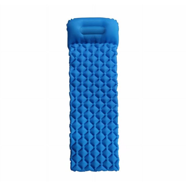 Colchón para acampar, colchoneta para dormir con almohada para acampar, colchoneta de aire ultraligera para acampar, viajar, caminar (azul) Sailing Electrónica