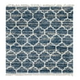 thumbnail image 3 of Unique Loom Hygge Shag Collection Area Rug - Trellis (8' Square Blue/Beige), 3 of 7