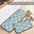 thumbnail image 6 of Dailycode 2 Pcs Kitchen Rug Set Non Slip Absorbent Soft Floor Mats for Kitchen Bathroom Fry Egg Pattern 19.7"x27.6"+19.7"x47.2", 6 of 7