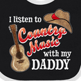 thumbnail image 4 of Inktastic I Listen to Country Music with My Daddy Guitar and Hat Boys or Girls Baby Bib, 4 of 4