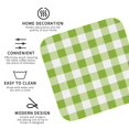 thumbnail image 3 of Fuzoiu White Green Plaid Print Leather Coasters Set,Drink Coasters Set of 4,for Tabletop Protection, Durable PVC Coasters,Home Décor and Housewarming Gift-Square, 3 of 6