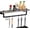 Torched Wood ( Wall Mounted), variant on 30 Inch Ceiling or Wall Mounted Pot Rack with Rustic Brown Solid Wood Shelf and Industrial Matte Black Metal Pipe, Hanging Cookware Utensils Organizer with 8 S-Hooks