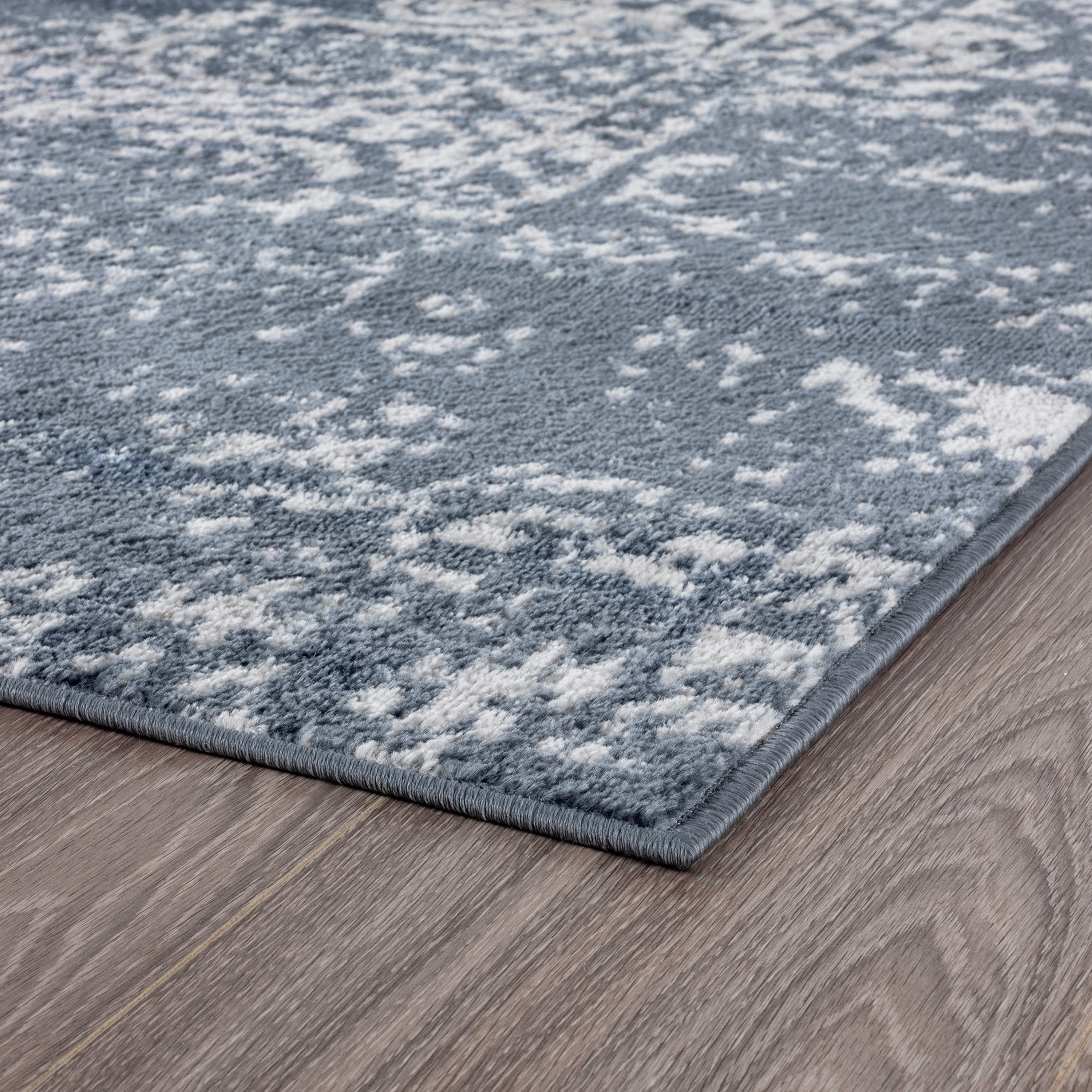 2x8 Modern Blue Runner Rugs for Hallway | Indoor Entry, Entryway, Walkway or Kitchen Rug 2'3'' x 7'3''