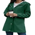 thumbnail image 3 of Imperméable imperméable pour Femmes Veste de Pluie Légère à Capuche avec Poches pour la Randonnée en Plein Air, 3 of 6