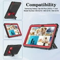 thumbnail image 5 of BMOUO Case for Samsung Galaxy Tab A11+ Plus 11" 2026 / Tab A9+ Plus 11 Inch 2023, Heavy Duty Shockproof Protective Case Cover with Kickstand , Red and Black, 5 of 7