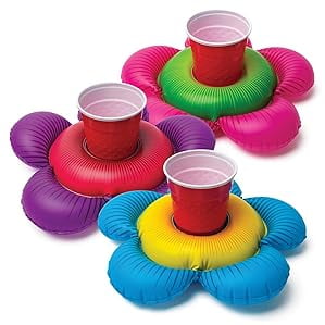 BigMouth Inc. Inflatable Pool Party Beverage Boats, Flowers, 3 Count
