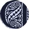 thumbnail image 1 of Ahgly Company Machine Washable Indoor Round Transitional Night Blue Area Rugs, 8' Round, 1 of 7