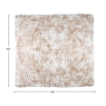 thumbnail image 2 of Manta Lavish Home de piel sintética fruncida de gran tamaño, color crema, 2 of 6