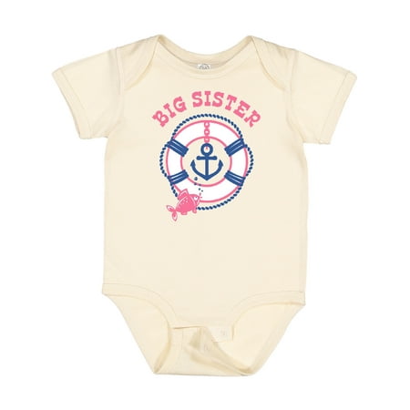 

Inktastic Nautical Big Sister Gift Baby Girl Bodysuit