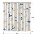 thumbnail image 3 of 72x72 Inch Fabric Shower Curtain Waterproof Polyester, Daisy Floral Print, 3 of 6