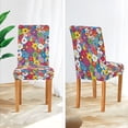 thumbnail image 3 of Yayeee 4 Pack Dining Chair Covers Stretch Parson Chairs Slipcovers Seat Protector, Whimsical Floral, 3 of 6