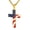 Gold, variant on HZMAN American Flag Patriotic Cross Religious Jewelry Pendant Necklace, Silver lettering Prov 30:5