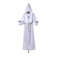 thumbnail image 3 of Disfraz medieval versátil Minnieouse para mujeres y hombres Monje Sacerdote Capa Túnica Blanco L, 3 of 6