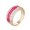 Gold Plated Red, variant on Women Full Cubic Zirconia Statement Rings Eternity Sparkly Crystal Promise Engagement Ring Gold Plated Rainbow Size 9
