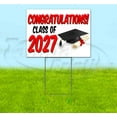 thumbnail image 1 of Congrats Class Of 2027 V2 (18" x 24") Yard Sign, Includes Metal Step Stake, 1 of 6