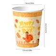 thumbnail image 6 of 10 Pcs Thanksgiving Disposable Paper Cups,Autumn Pumpkin Maple Leaf Turkey Pattern Decor Cup for Livingroom Picnic Holiday Gathering, 6 of 6