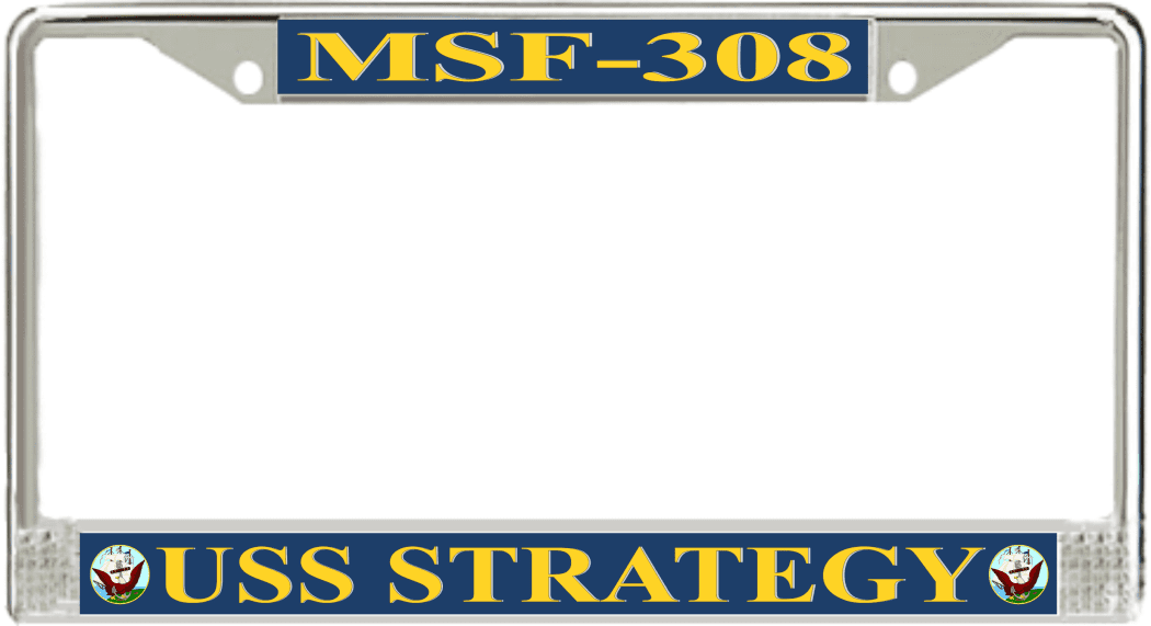 USS Strategy MSF-308 License Plate Frame