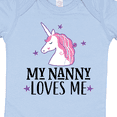 thumbnail image 4 of Inktastic My Nanny Loves Me Unicorn Girls Baby Bodysuit, 4 of 5