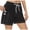 Black womens pants, variant on Shorts for Women Womens Shorts Fashion High Waist Drawstring Lightweigh Stretchy Short Pants Casual Summer Plus Size Loose Straight Leg Pocket Shorts