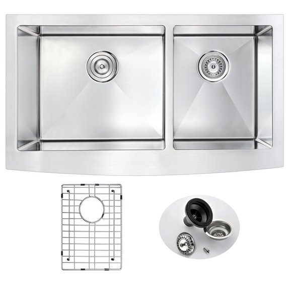 ANZZI Elysian 36" Farmhouse Double Bowl Kitchen Sink