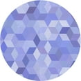 thumbnail image 1 of Ahgly Company Machine Washable Indoor Round Transitional Light Slate Blue Area Rugs, 4' Round, 1 of 7