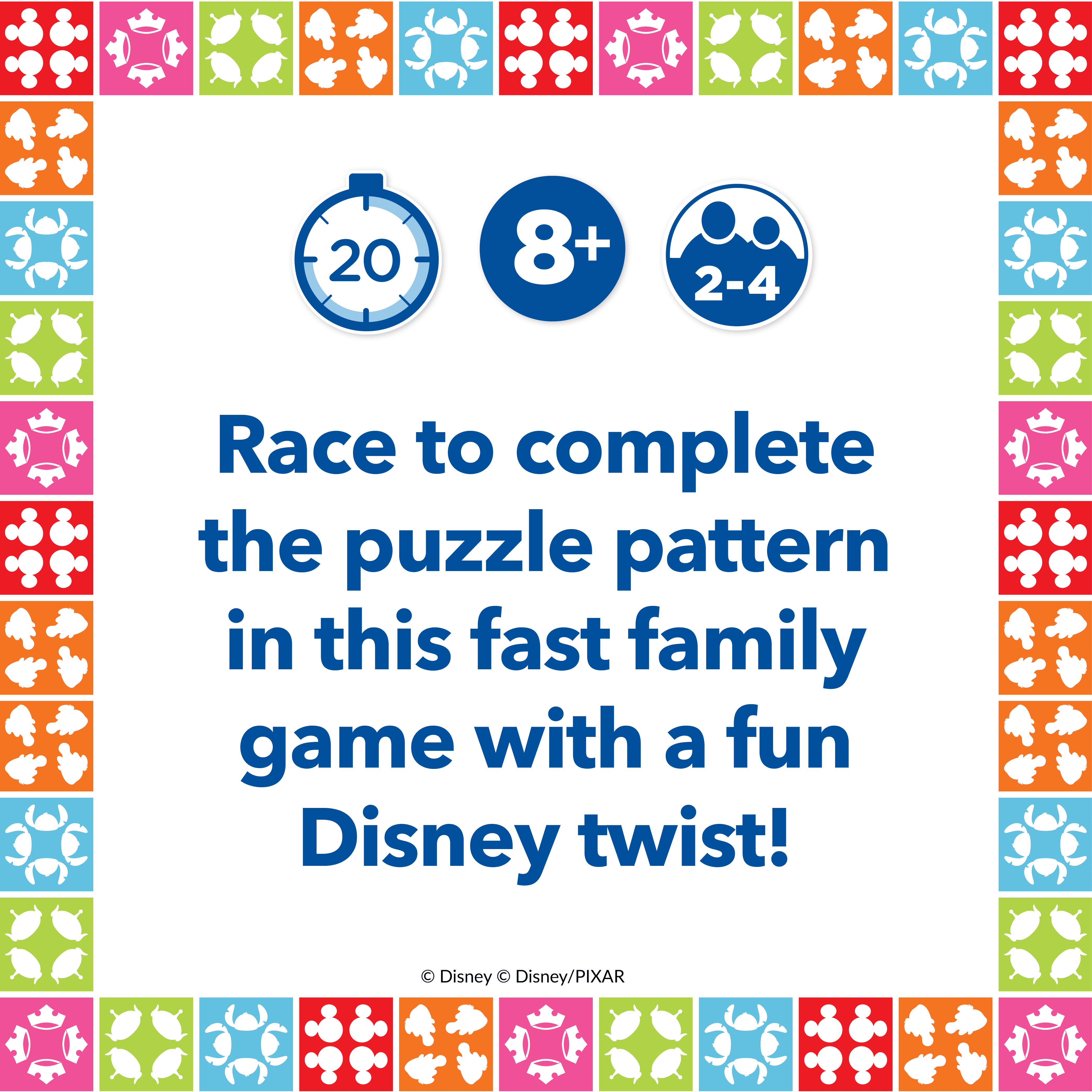 Disney Puzzle Blitz Family Board Game, 2-4 Players, Children Ages 8+ (Walmart Exclusive)