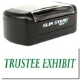 thumbnail image 1 of Slim Pre-Inked Trustee Exhibit Stamp, Slim 1444, Ultra Slim Design, Impression Size 1/2" by 1-3/4", Up to 25,000 Impressions - Green Ink, 1 of 10