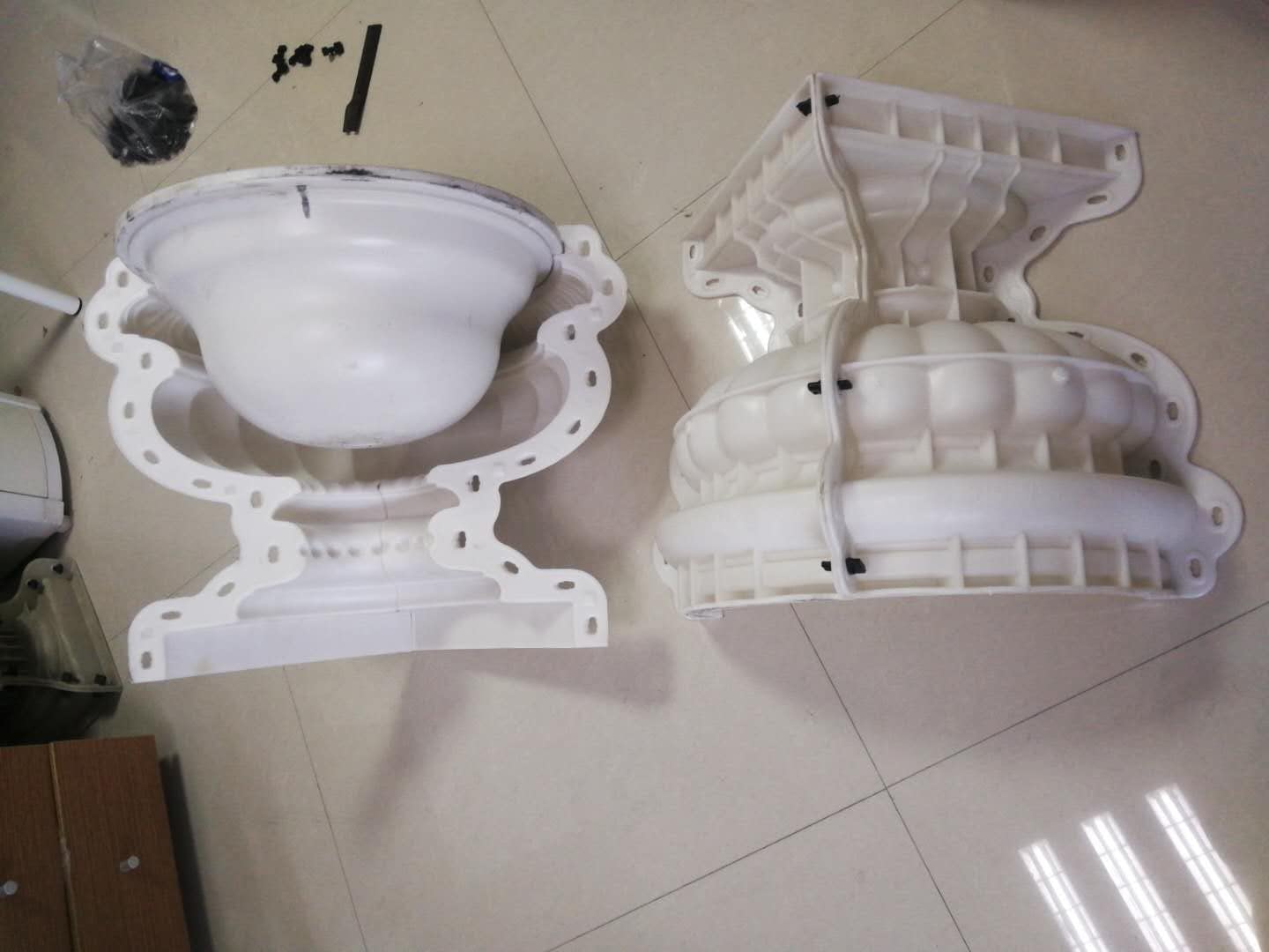 60cm 23.62in Reazone ABS Diameter Plastic Precast Concrete Flower Pot Planter Molds