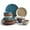 Multicolor, variant on Sango Siterra Artist's Blend 16-Piece Stoneware Dinnerware Set, Multicolor