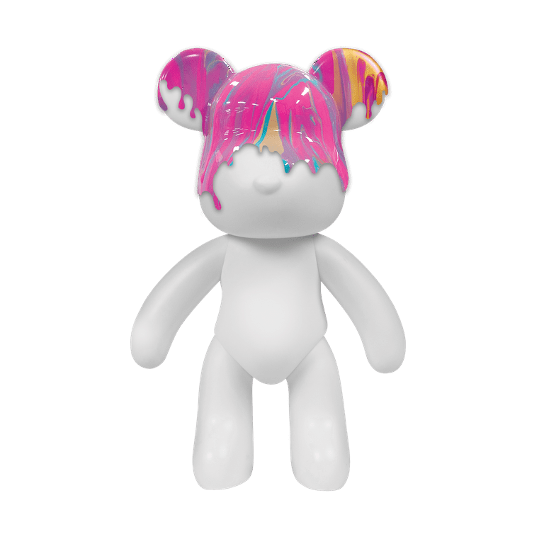 Pour Palz 9” Bear, Golden Dream, DIY Paint & Pour Craft Kit for Kids Ages 5+