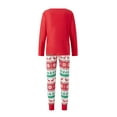 thumbnail image 5 of Family Matching Pajamas Christmas Print Long Sleeve Tops and Stretch Casual Pants Sleepwear, 5 of 9