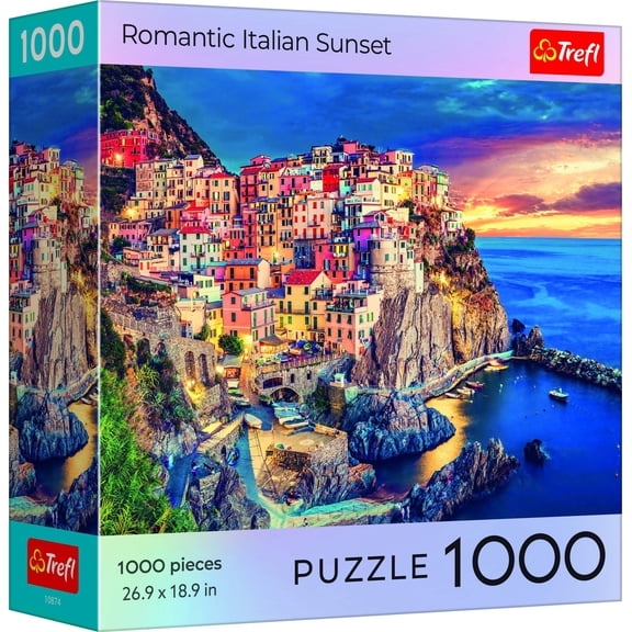 Trefl Red 1000 Piece Puzzle - Romantic Italian Sunset