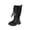 Black, variant on Fozruso Fashion Autumn Children Girls Sports Shoes Flat Thick Bottom Non Easy To Wear PU Upper Comfortable Boots,Winter Boots Sizes 10.5 Little Kid(4-4.5 Years)