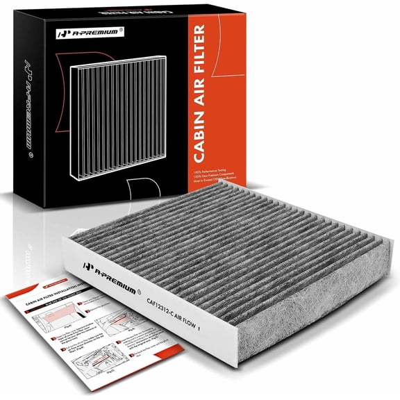 A-Premium Cabin Air Filter with Activated Carbon Compatible with Nissan Versa 2020-2023 1.6L, Kicks 2018-2023 1.6L, Replace# 278915RB0A, 278915RB0B
