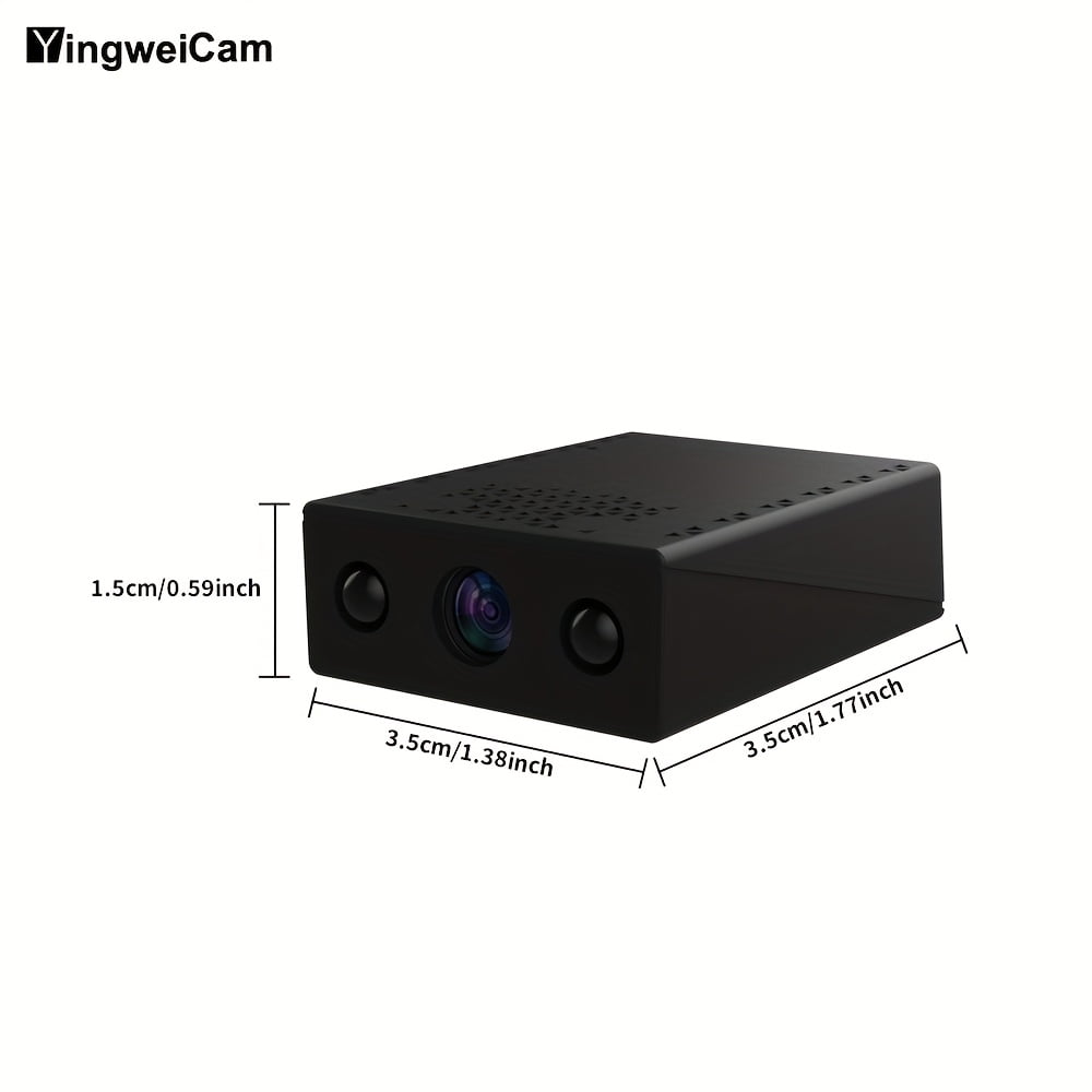 Mini Wireless Security Camera: Full HD, Night Vision, Motion Detection, Voice Recording, Built-in AP Hotspot, No Internet Required, Easy Install, Cloud Storage for Home, Baby, Pet - Black