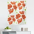thumbnail image 1 of Anemone Flower Tapestry, Doodle Style Poppy Anemone Field in Full Blossom May Flowers, Fabric Wall Hanging Decor for Bedroom Living Room Dorm, 5 Sizes, Orange White Lime Green, by Ambesonne, 1 of 1