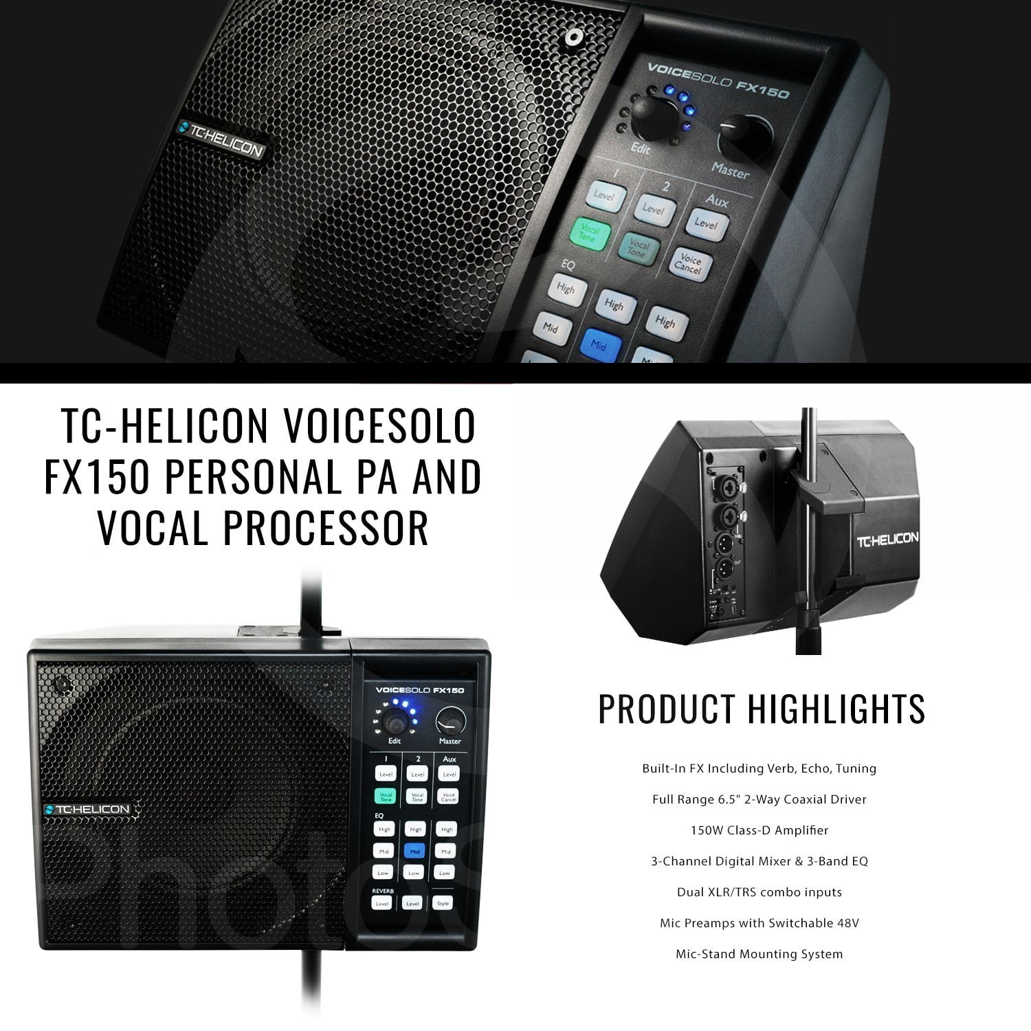 TC Helicon TC-996551011-B-KIT1755-NFBA Voicesolo FX150 Compact