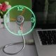 thumbnail image 1 of Ventilador de reloj USB con LED y función de visualización en tiempo real, ventiladores de reloj USB, plateado (reloj), 1 of 5