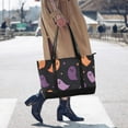 thumbnail image 4 of FORMRS Canvas Laptop Tote Bag for Women with 15.6" Computer Compartments Shoulder Handbag, Halloween Purple Ghosts, 4 of 7
