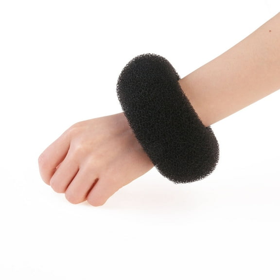 Raindrops 4pcs Hot Hair Donut Bun Ring Styler Maker 1-Piece for Each Small Medium Large and Plus Large Size (Black)