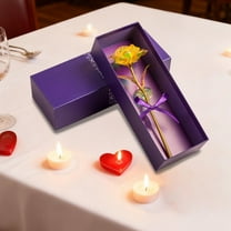 Gold Plated Rose Imitation Preserved Flower Gift Box Included, Long-Lasting, Ideal Gift for Mother's Day, Christmas, Valentine's Day, Festive Gifting, Symbol of Eternal Love, Gold
