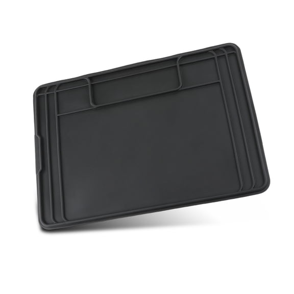 Waterproof Under Sink Liner Mat Fit for Kitchen Bathroom – 28" x 19" TPE - Durable, Flexible Tray – Home Undersink Organizer Must Haves, Black
