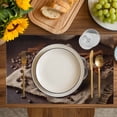 thumbnail image 4 of Hot Coffee Placemats Set of 4, Cinnamon Cafe Beans Latte Cup Rustic Vintage Placemats for Dining Table, Place Mats for Kitchen Tabletop, Waterproof Wipeable Dining Table Mats Set, 4 of 9