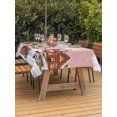 thumbnail image 2 of Outdoor Tablecloth with Umbrella Hole and Zipper, Pink Christmas Rectangle Table Cloth 60x120 Inch Waterproof Tablecloth, Santa Snowman Snowflake Gifts Elk Picnic Table Cover for Patio Camping, 2 of 7