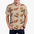 thumbnail image 2 of Balery Cartoon Squirrel Printed Men’s Short Sleeve Polo Shirt, Midweight Men's Shirt,Golf Polo shirts -4X-Large, 2 of 8